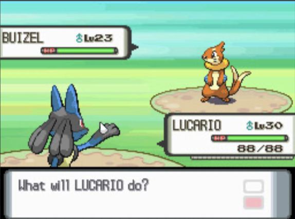 Pokemon Diamond Game fight screengrab